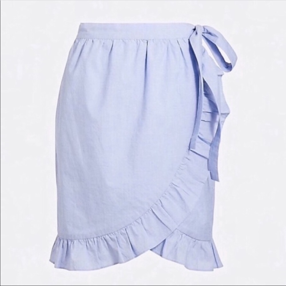 J Crew chambray Wrap Skirt